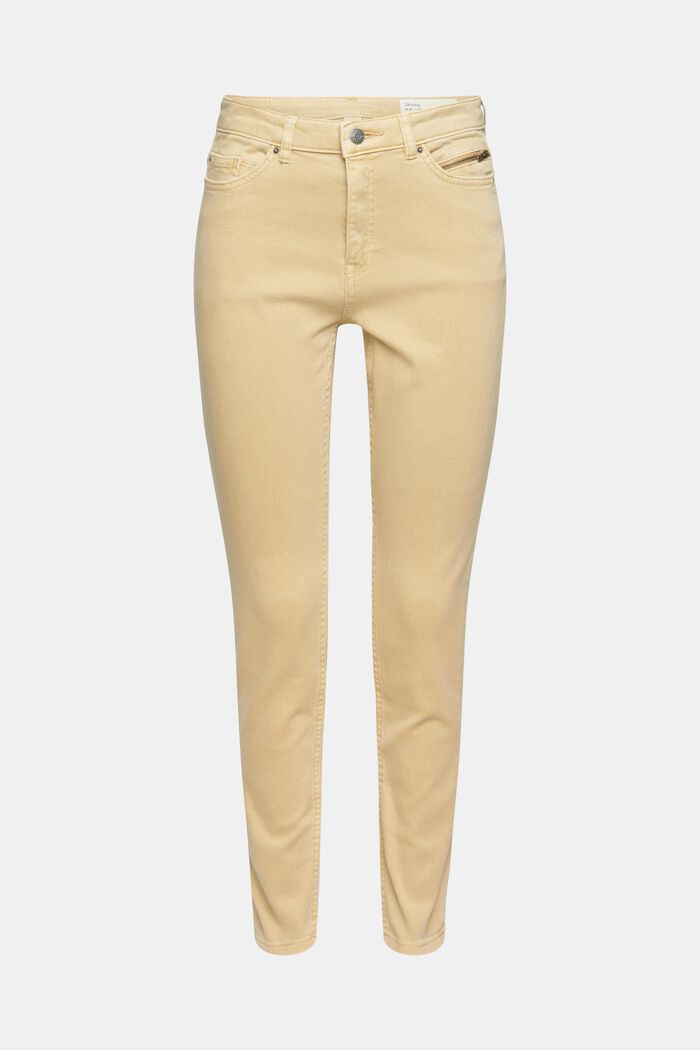 Strečové kalhoty s detaily v podobě zipů, SAND, detail image number 2
