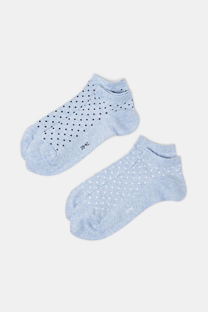 Puntíkované nízké ponožky, balení 2 ks, JEANS, detail image number 0