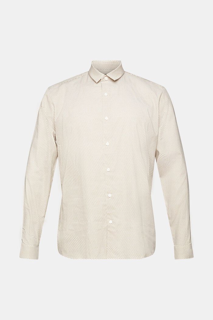 Vzorovaná košile z udržitelné bavlny, KHAKI BEIGE, detail image number 6