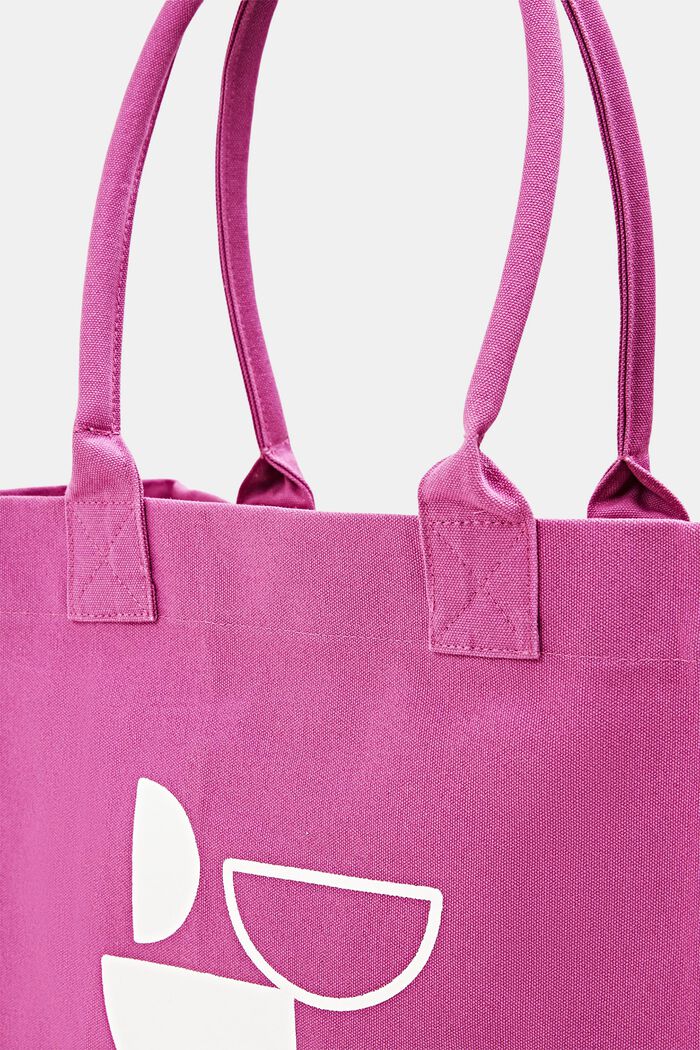 Plátěná nákupní taška s potiskem, PINK FUCHSIA, detail image number 3