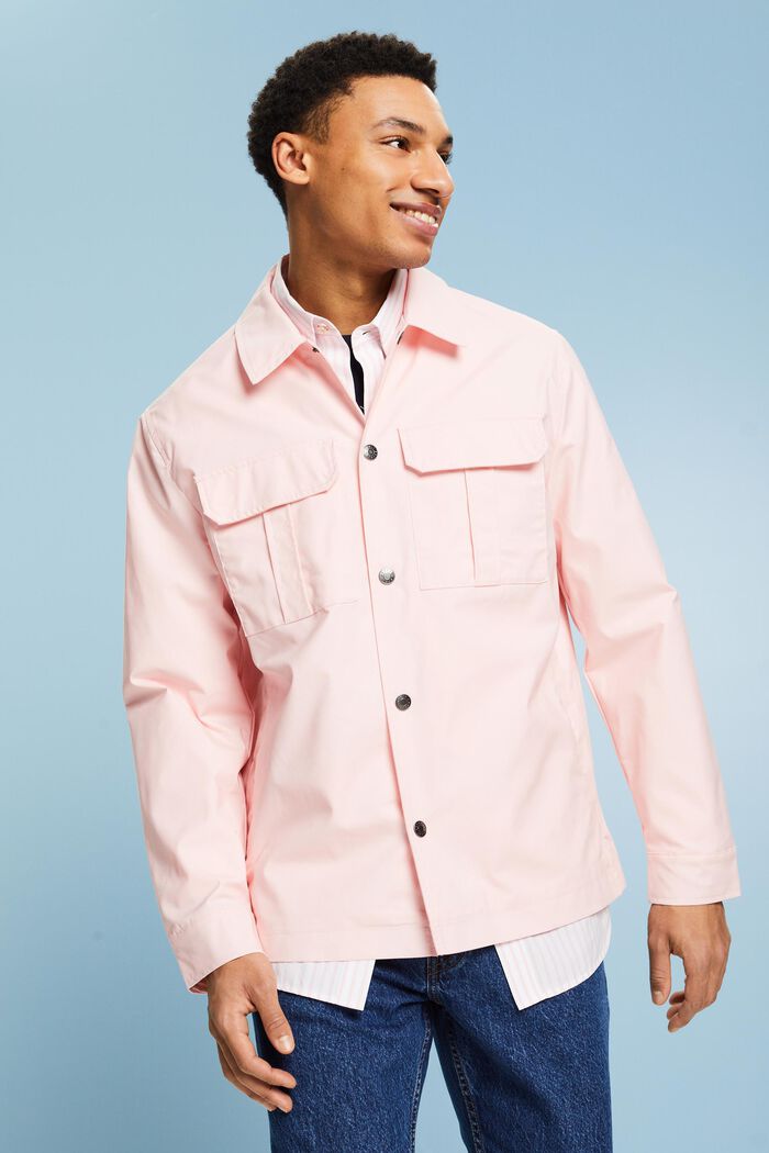 Košilová bunda z kepru, PASTEL PINK, detail image number 4