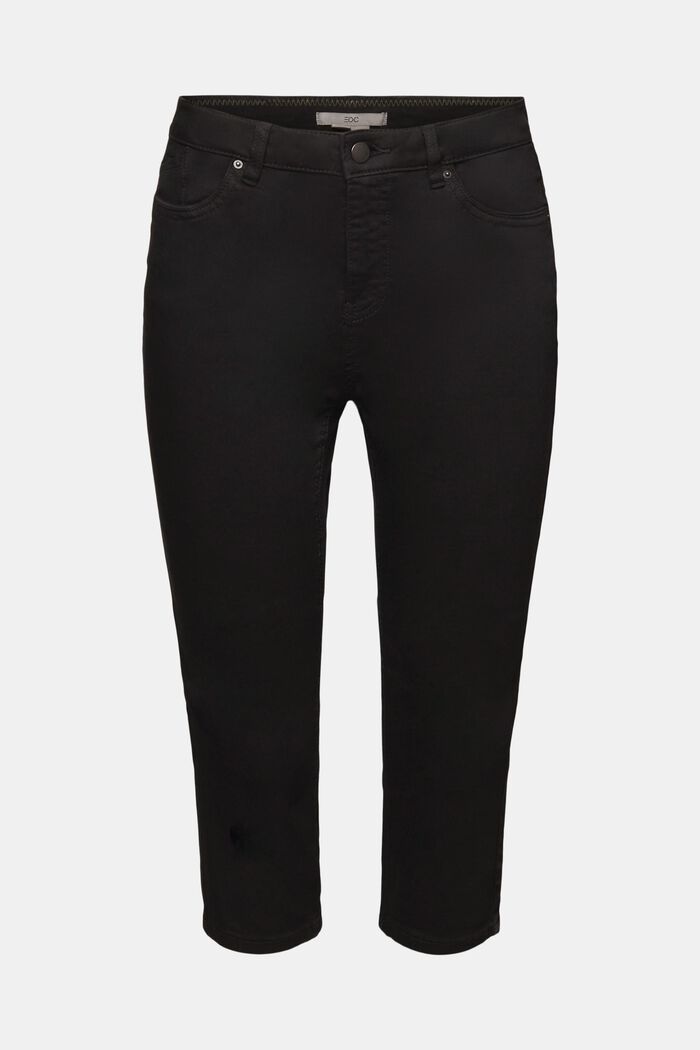 Capri kalhoty z bio bavlny, BLACK, detail image number 6