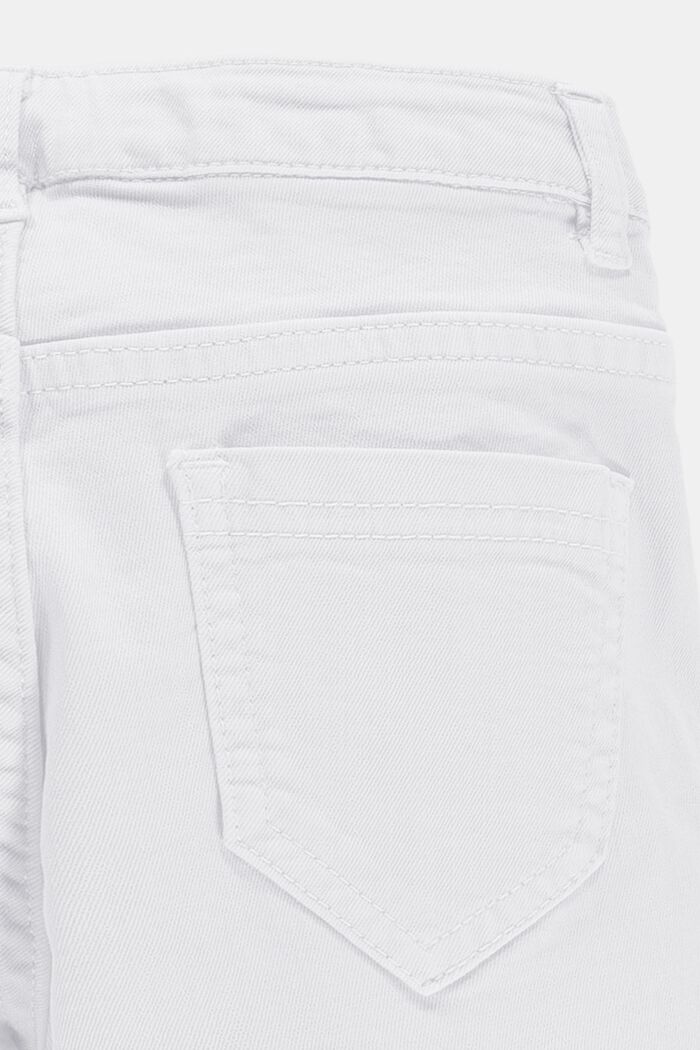 Barvené džínové šortky s nastavitelným pasem, WHITE, detail image number 2
