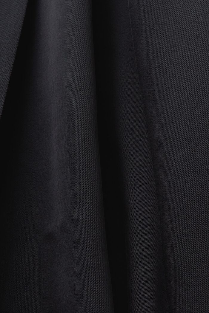 Saténové šaty s opaskem, BLACK, detail image number 4