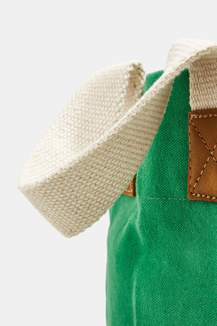 Nákupní taška shopperka z bavlněného plátna, GREEN, detail image number 4