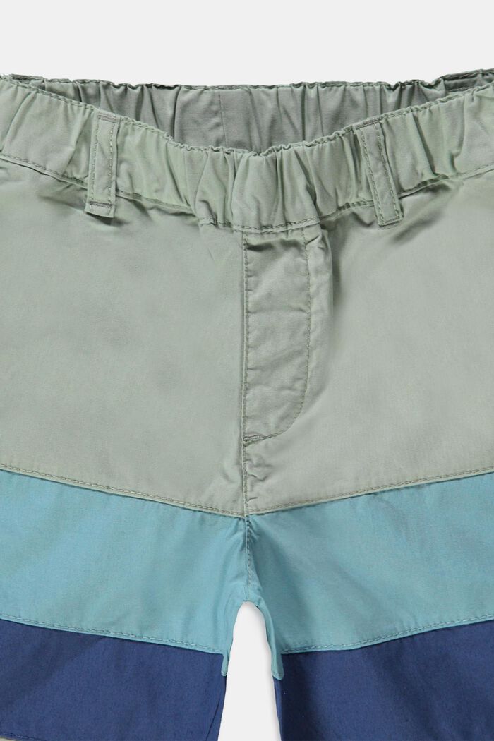 Bermudové šortky s blokovými pruhy, LIGHT TURQUOISE, detail image number 2