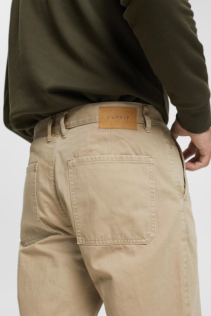 Kalhoty se širokými nohavicemi, LIGHT BEIGE, detail image number 4