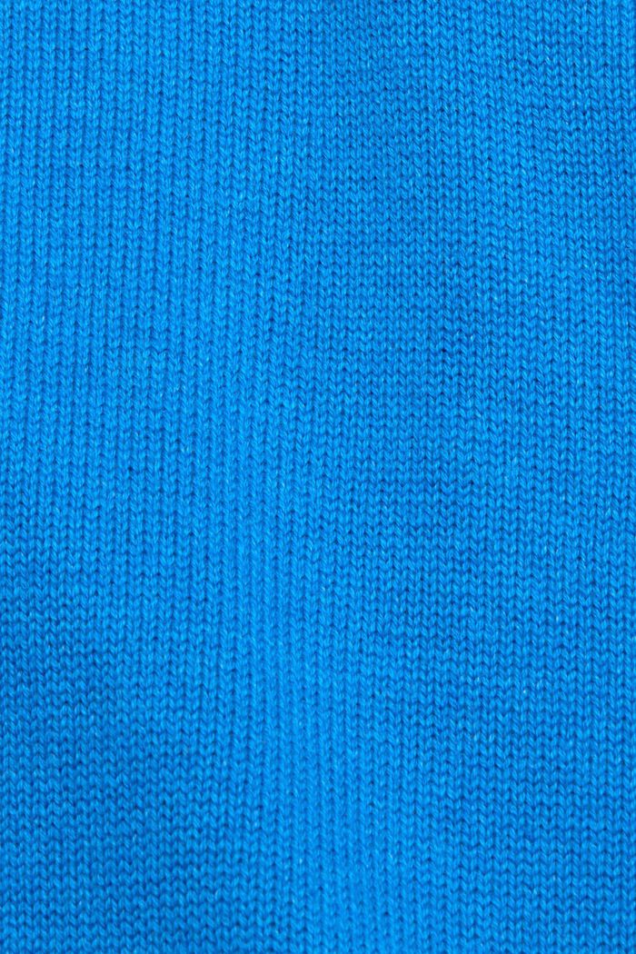 Pulovr z pleteniny z udržitelné bavlny, BRIGHT BLUE, detail image number 1