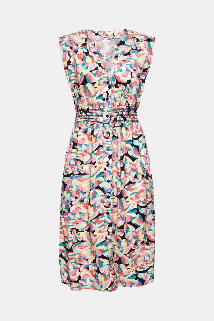 Plážové šaty s celoplošným květovaným vzorem, NAVY, detail image number 3
