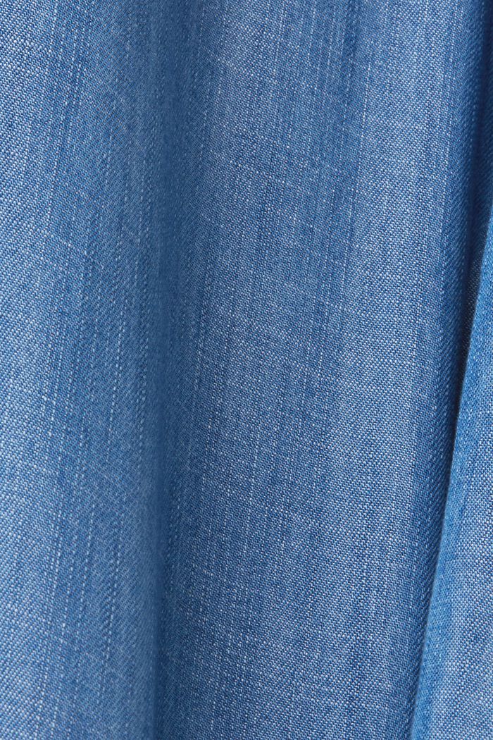 Denimové košilové šaty s odepínací vázačkou, BLUE MEDIUM WASHED, detail image number 4