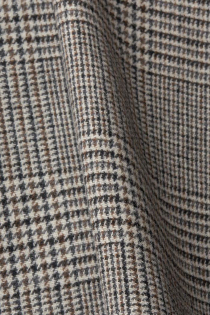 Glenčekový kabát ze směsi s vlnou, GREY, detail image number 4