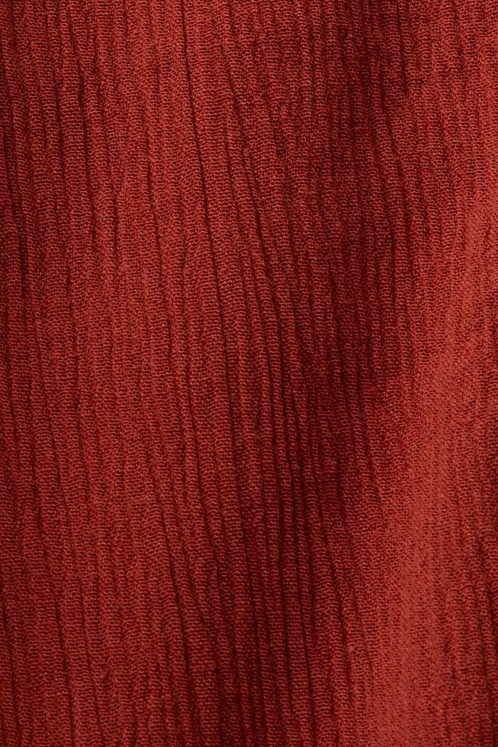 Oversize pomačkaná košilová halenka, TERRACOTTA, detail image number 6