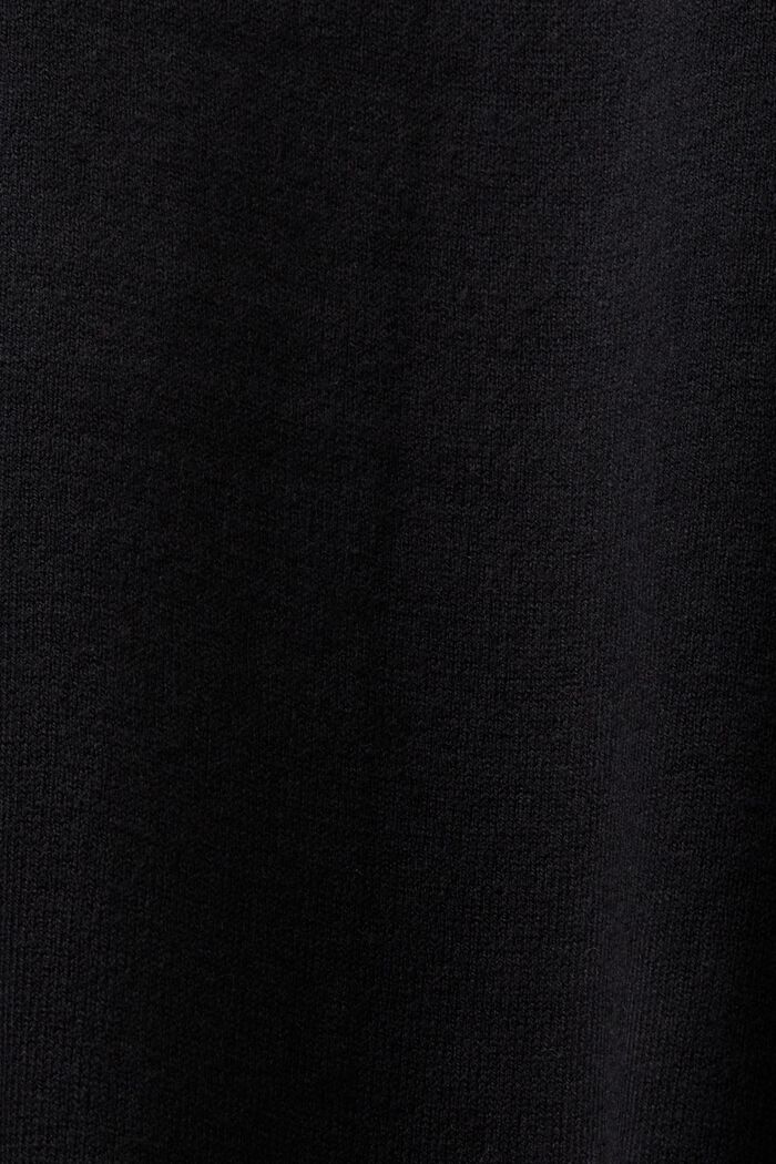 Pletené šaty se stojáčkem, BLACK, detail image number 4