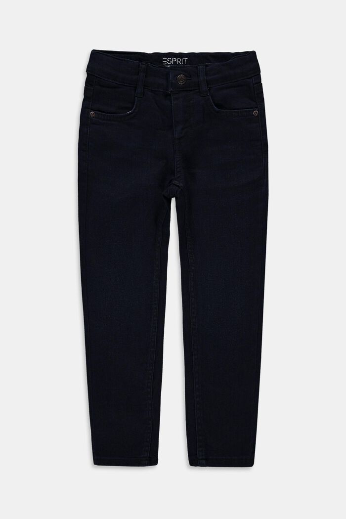 Strečové džíny z bavlněné směsi, BLUE DARK WASHED, overview