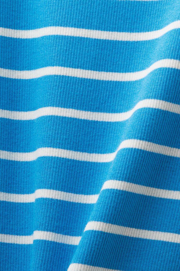 Pruhovaný top z žebrové pleteniny, BLUE, detail image number 4