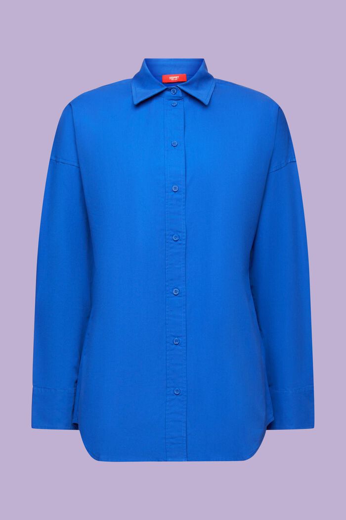 Košile z bavlněného popelínu, BRIGHT BLUE, detail image number 6