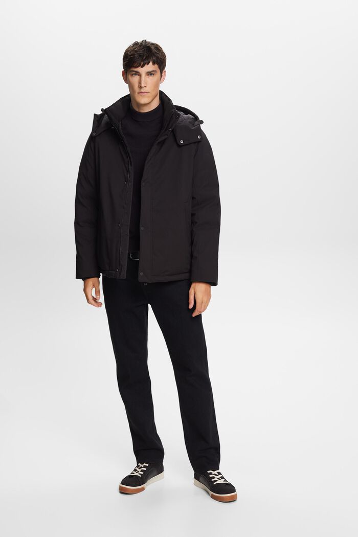 Péřový kabát s kapucí, BLACK, detail image number 5