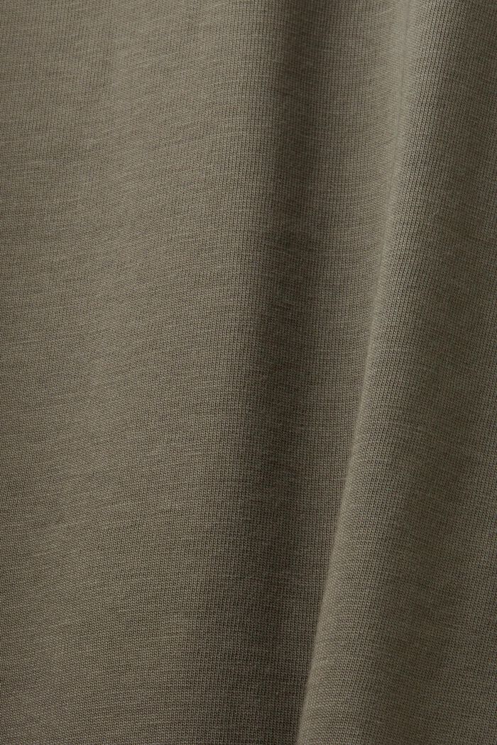 Žerzejové tričko s dlouhým rukávem, 100 % bavlna, GUNMETAL, detail image number 4