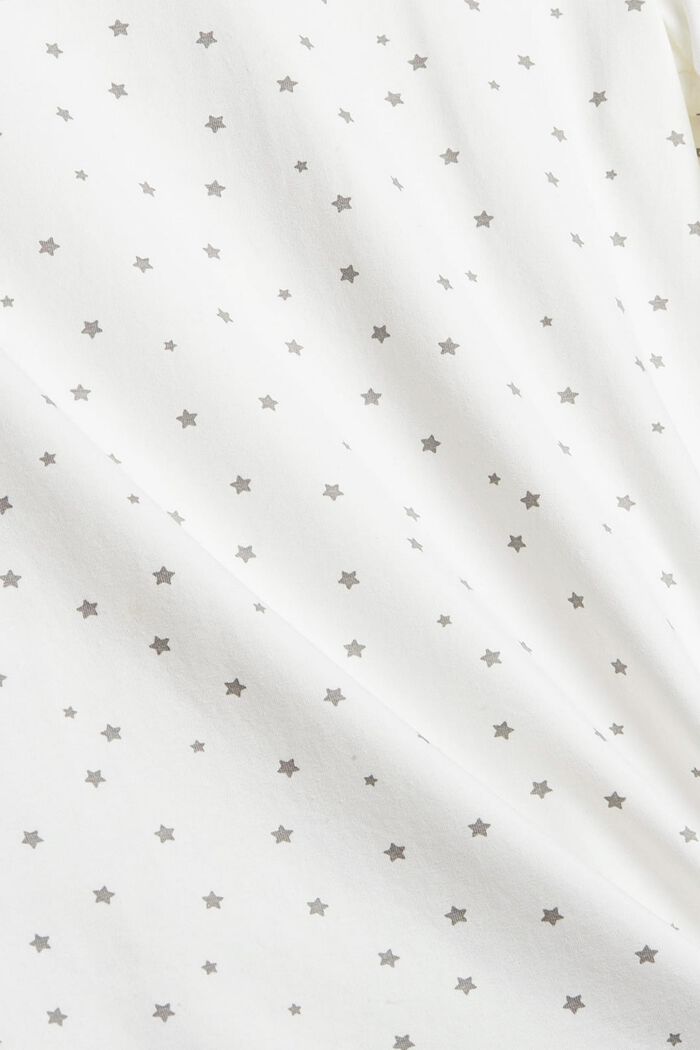 Tričko s dlouhým rukávem s hvězdičkovým potiskem, bio bavlna, OFF WHITE, detail image number 4