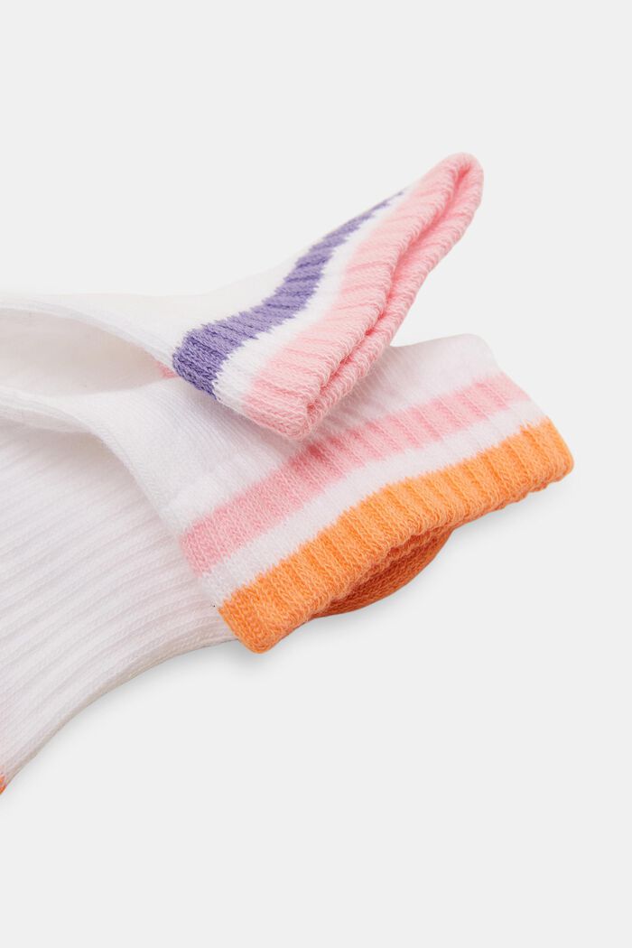 2 páry sportovních ponožek s barevnými akcenty, ROSE/ORANGE, detail image number 1