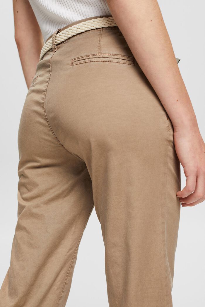 Kalhoty chino se splétaným opaskem, TAUPE, detail image number 1