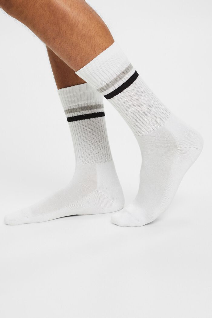 2 páry sportovních ponožek, bio bavlna, WHITE, detail image number 1