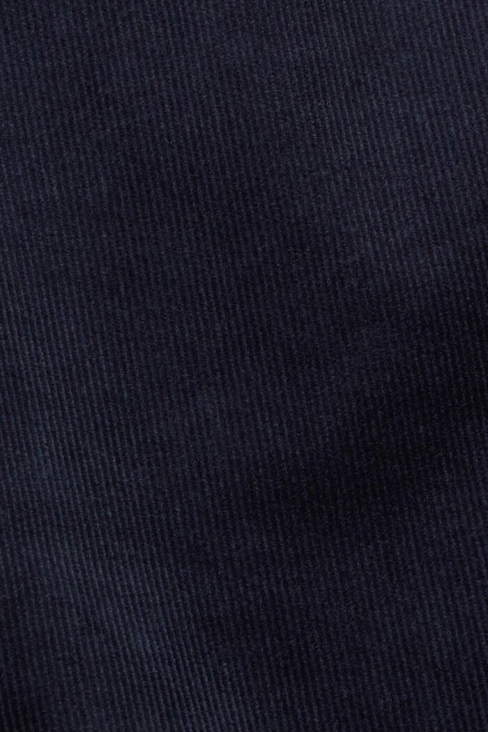 Úzké manšestrové kalhoty se středně vysokým pasem, NAVY, detail image number 5