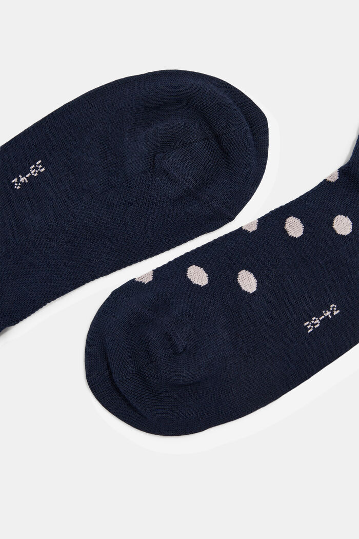2 párů ponožek do tenisek se síťovinou, bio bavlna, MARINE, detail image number 1