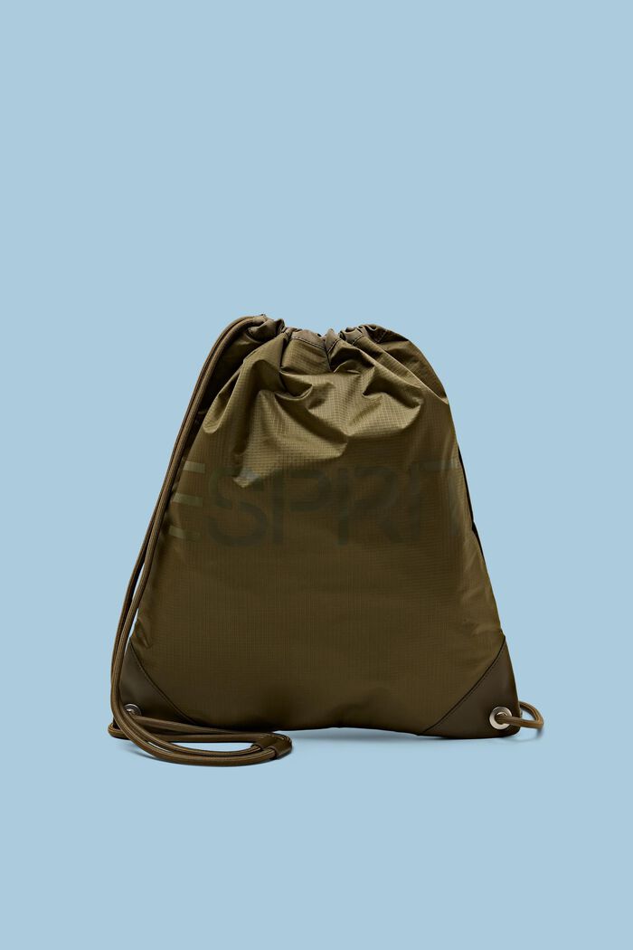 Hranatá kabelka s logem, OLIVE, detail image number 0