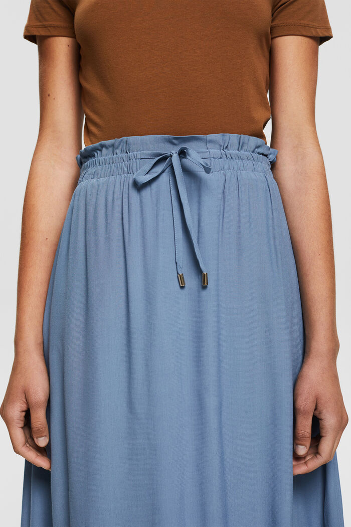 Midi sukně z materiálu LENZING™ ECOVERO™, GREY BLUE, detail image number 2
