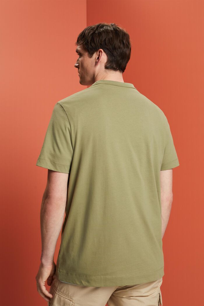 Žerzejové tričko s potiskem na hrudi, 100% bavlna, LIGHT KHAKI, detail image number 3