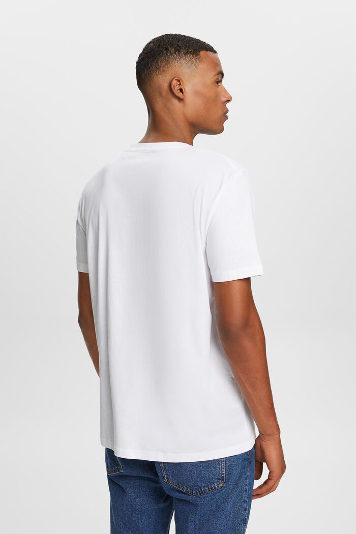 Žerzejové triko s logem, 100% bavlna, WHITE, detail image number 3