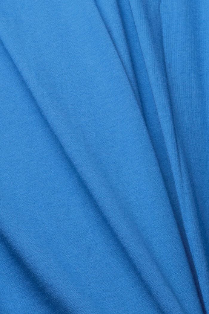 Žerzejové tričko se špičatým výstřihem, BLUE, detail image number 5