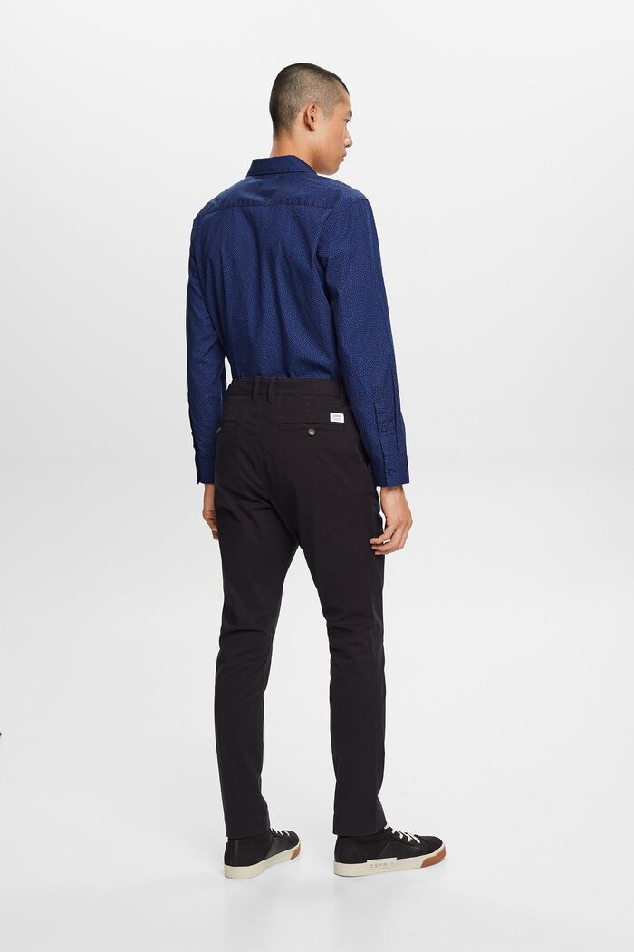 Kalhoty chino, bavlněný kepr, BLACK, detail image number 3