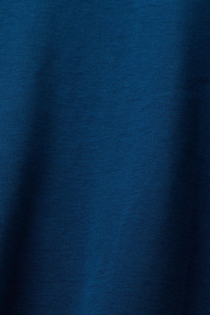 Tričko s dlouhým rukávem s logem, z bio bavlny, PETROL BLUE, detail image number 6