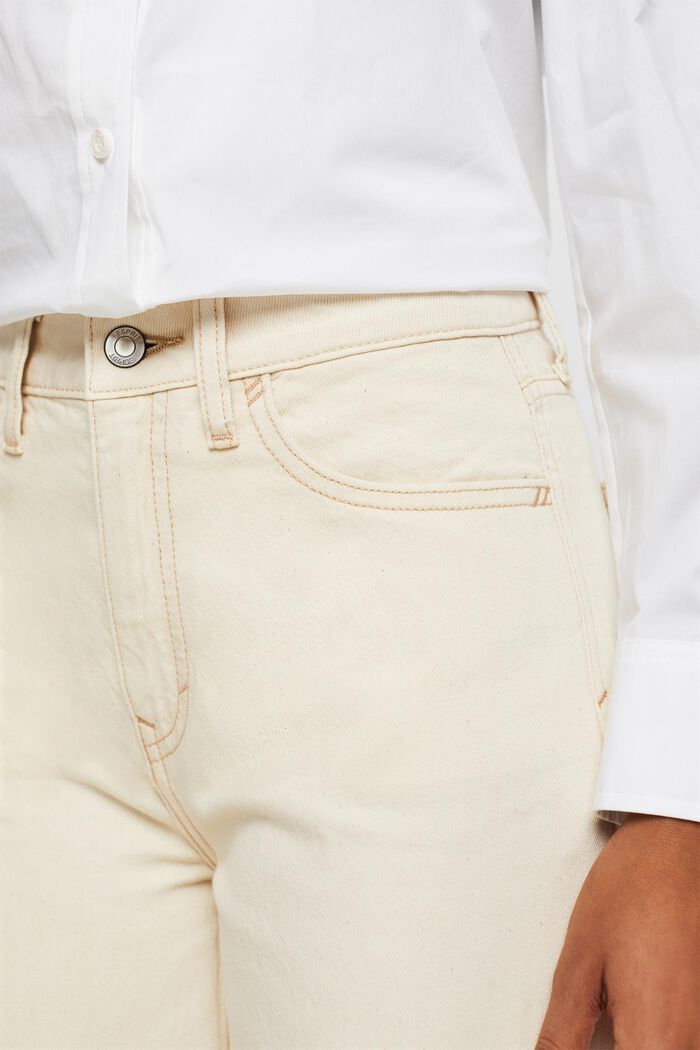 Retro džíny s vysokým pasem a širokými nohavicemi, OFF WHITE, detail image number 4