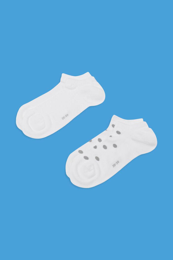 2 párů ponožek do tenisek se síťovinou, bio bavlna, NEW WHITE, detail image number 1