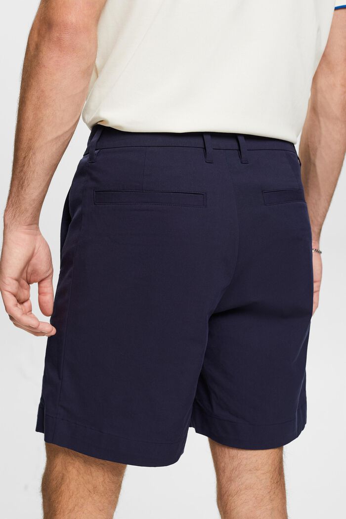 Chino šortky ze strečového kepru, NAVY, detail image number 3