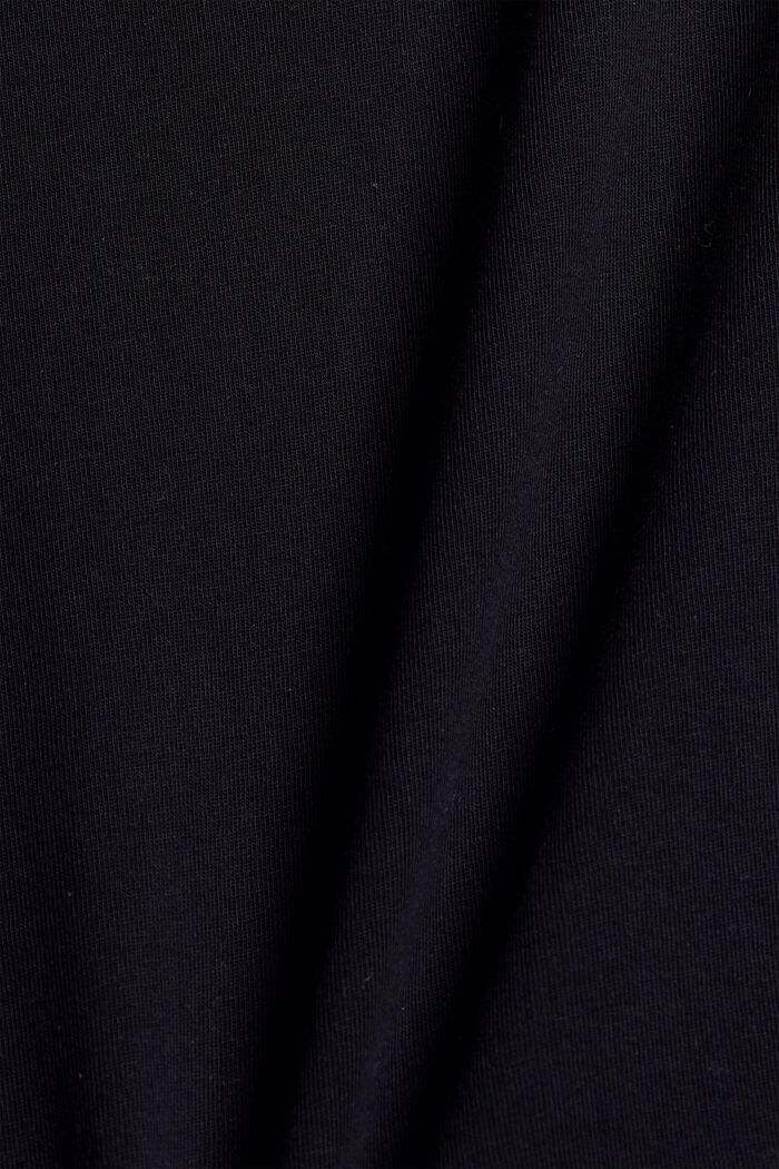 Tričko s ramenními vycpávkami, 100% bio bavlna, BLACK, detail image number 4
