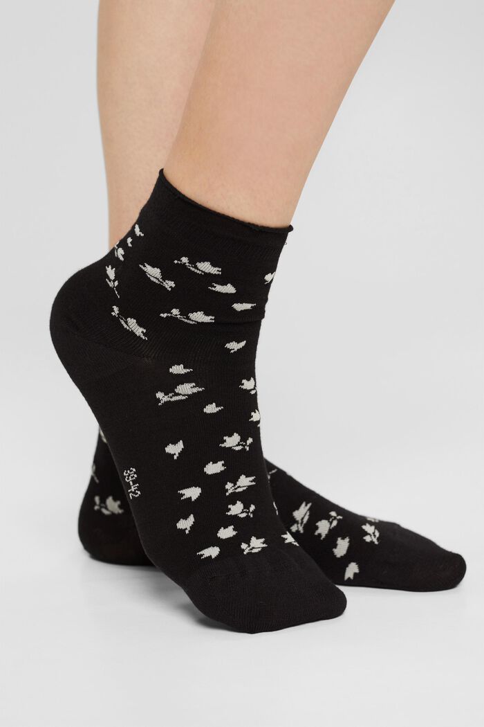2 páry ponožek, bio bavlna, BLACK, detail image number 2