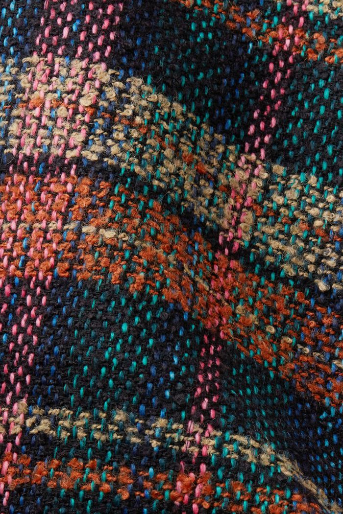 Tvídová bunda s tartanovým vzorem, s vlnou, BLACK, detail image number 5
