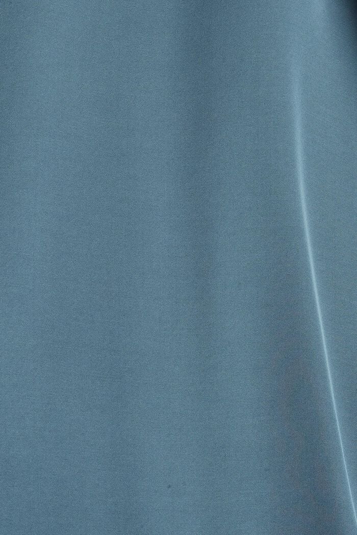 Halenkový top se vzhledem saténu, LENZING™ ECOVERO™, PETROL BLUE, detail image number 4