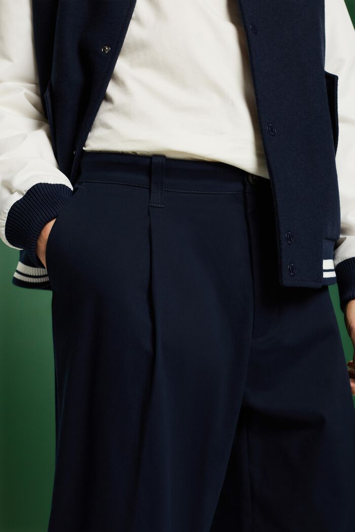 Kalhoty chino se širokými nohavicemi, NAVY, detail image number 3