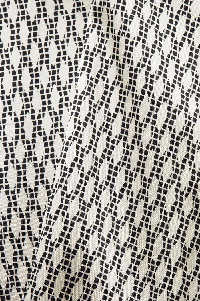 Košilová halenka z potištěného saténu, BLACK, detail image number 5