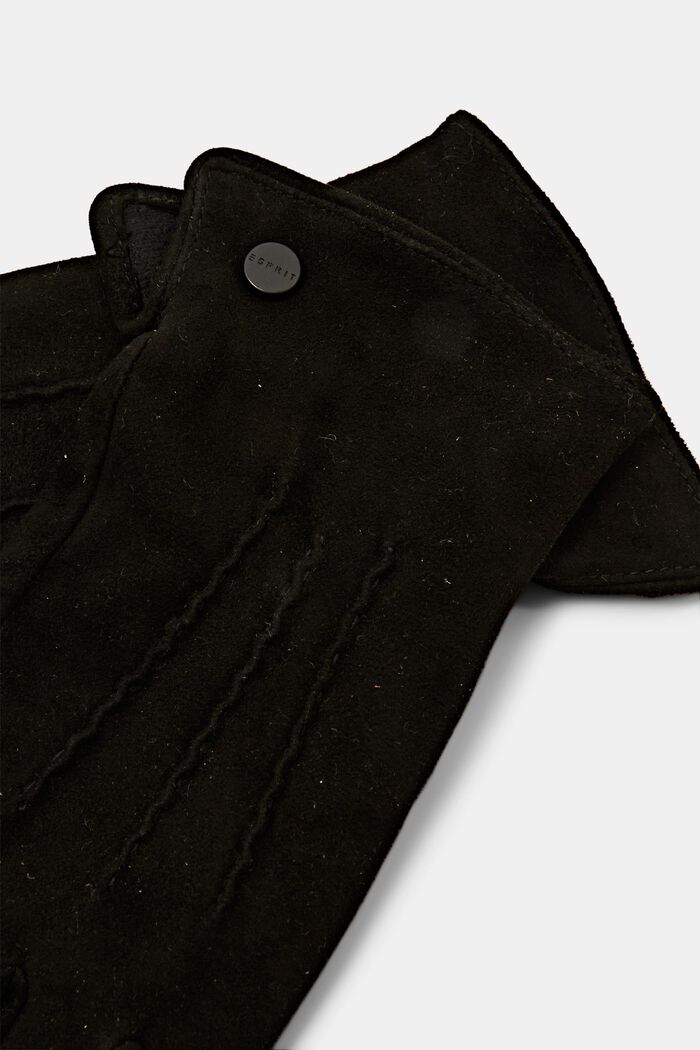 Semišové dotykové rukavice, BLACK, detail image number 1