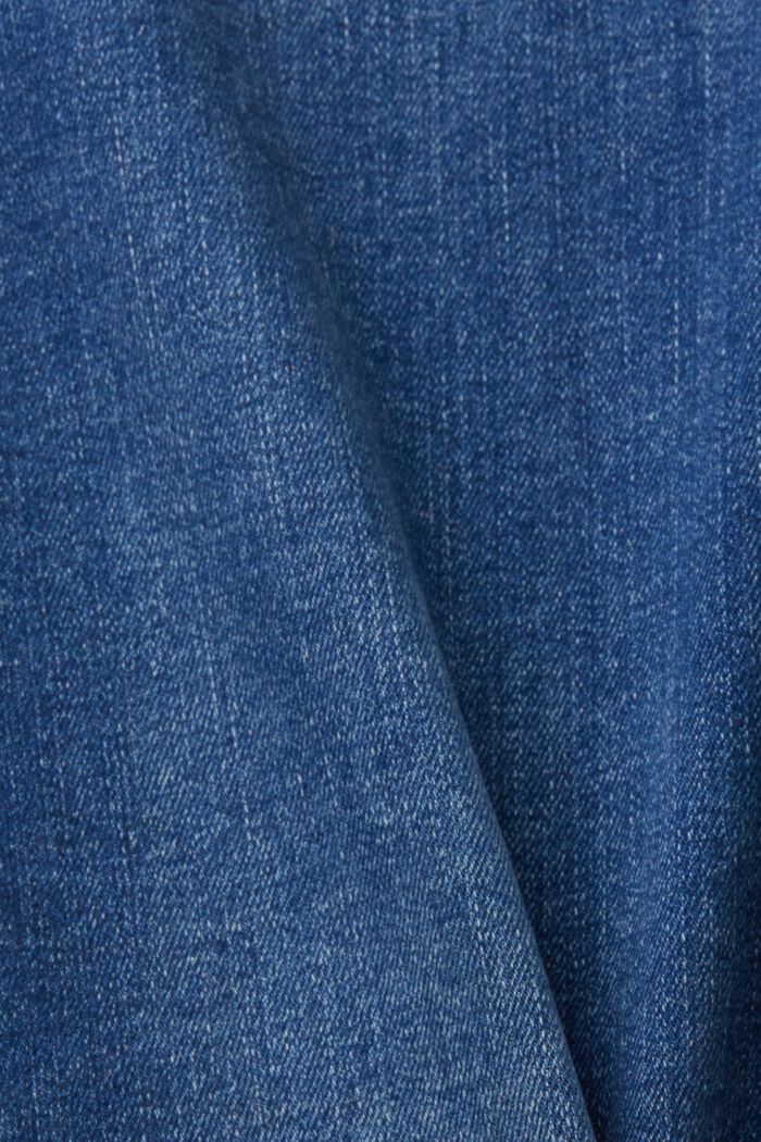 Strečové džíny s rovnými nohavicemi, bavlněná směs, BLUE MEDIUM WASHED, detail image number 5