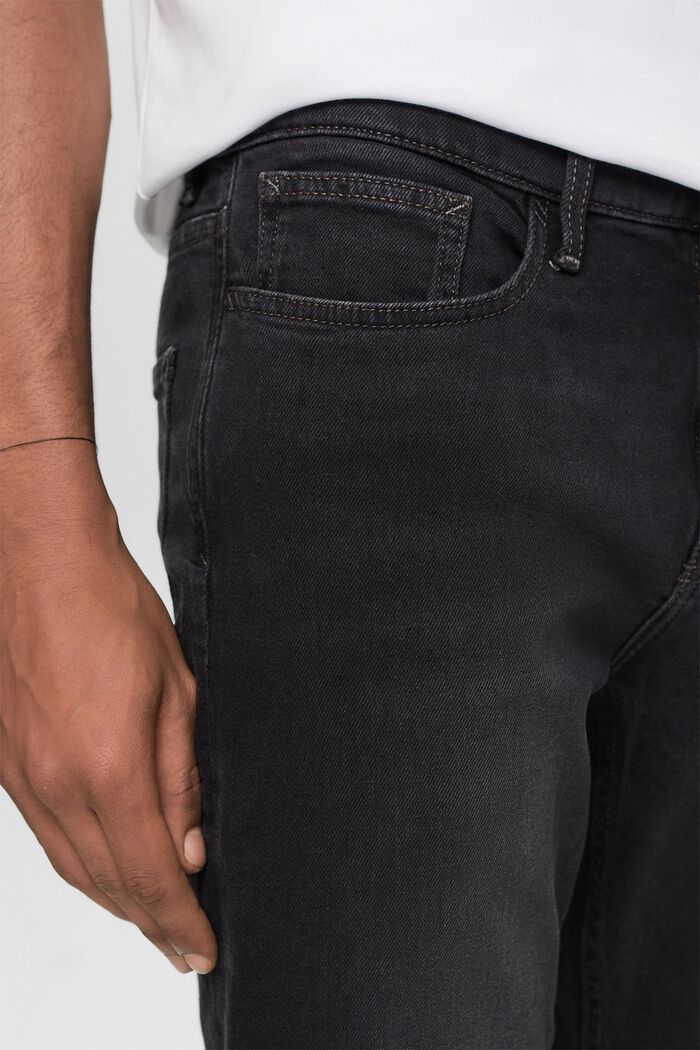 Slim džíny se střední výškou pasu, BLACK DARK WASHED, detail image number 2