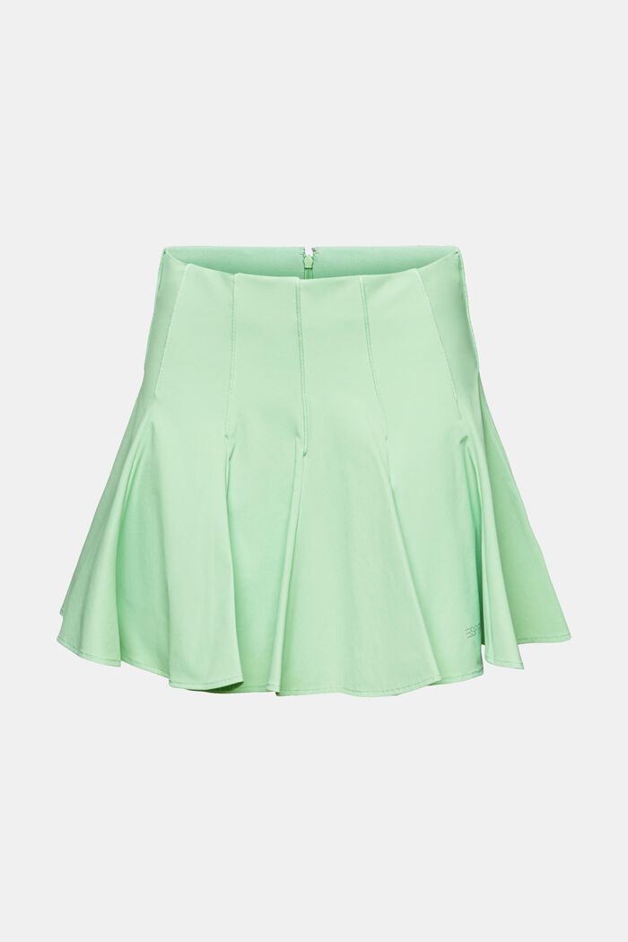 Skládaná rozšiřující se mini sukně se šortkami, LIGHT GREEN, detail image number 7