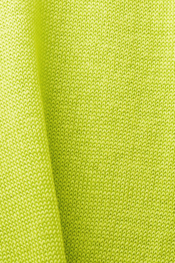 Lněný svetr s kulatým výstřihem, LIME GREEN, detail image number 4