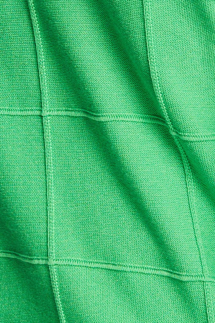 Pulovr s mřížkovanou strukturou ve stejném odstínu, CITRUS GREEN, detail image number 4